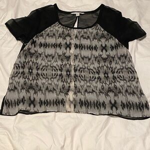 American Eagle Outfitters Black and gray Sheer Top